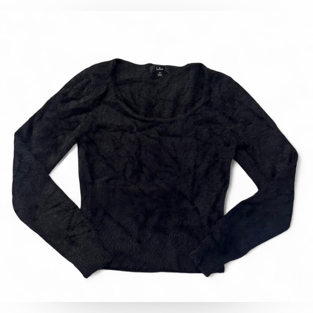 Lulu's Fuzzy Black Sweater